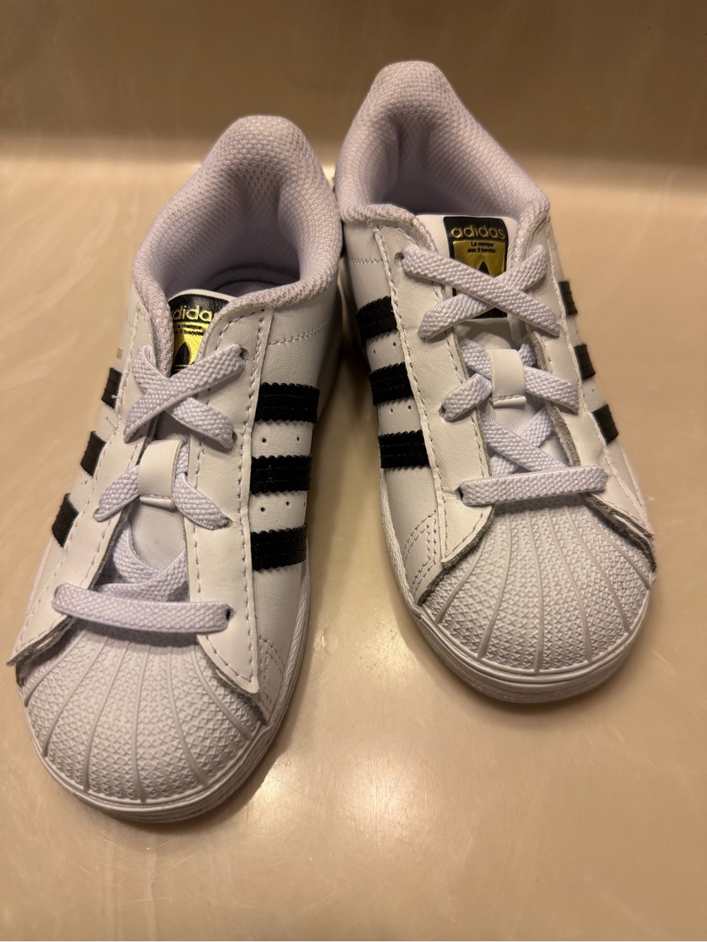 adidas Kids White Sneakers with Black 3-Stripes